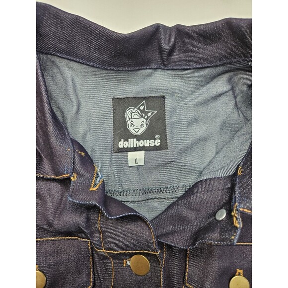 Y2k Dollhouse Vintage Women’s Long Sleeve Jean Jacket Size: L 90's - Picture 3 of 9